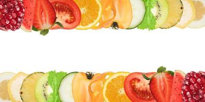 colorida bandeira do frutas foto