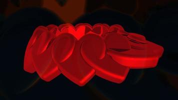 fundo de flor de corações de ilustração 3D foto