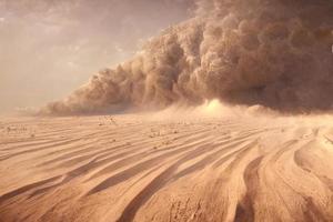 ótimo deserto Sombrio tempestade de areia ilustração foto