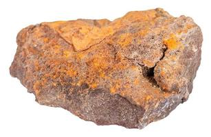 limonita ferro minério mineral pedra isolado foto