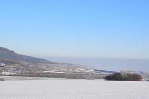 neve coberto eifel panorama foto