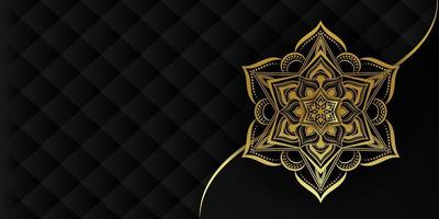 fundo de mandala de luxo com padrão de arabesco dourado árabe style.decorative mandala oriental para impressão, pôster, capa, folheto, panfleto, banner. foto
