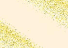 partículas de glitter dourados em fundo amarelo creme foto