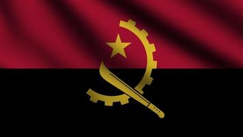 bandeira de angola balançando ao vento com fundo estilo 3d bandeira de angola balançando ao vento com fundo estilo 3d foto