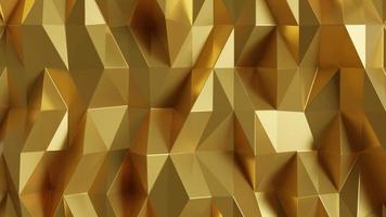 abstrato 3d dourado poligonal fundo 3d Renderização. cópia de espaço. foto