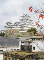 arquitetura antiga do castelo himeji na prefeitura de hyogo, japão foto