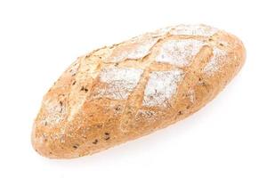 pão de massa azeda em fundo branco