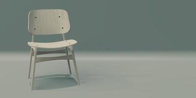 cadeira moderna colocada na lateral da sala foto