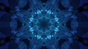 Ilustração 3D de cristal em forma de estrela