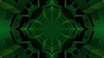 Ilustração 3D de padrões geométricos em forma de estrela verde foto