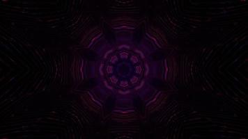 Ilustração 3D de círculos abstratos de luz roxa foto