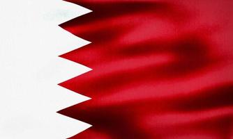 bandeira do Bahrein - bandeira de tecido acenando realista foto