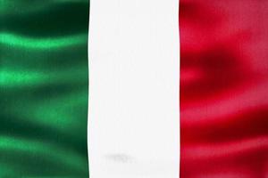 ilustração 3D de uma bandeira da itália - bandeira de tecido acenando realista foto