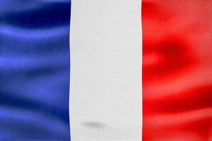 ilustração 3D de uma bandeira de saint martin - bandeira de tecido acenando realista foto