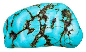 espécime do polido azul uivar turquenita foto