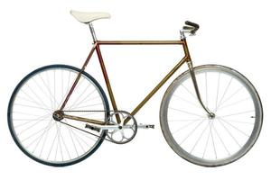 à moda hipster bicicleta isolado em branco foto