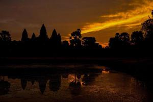 Angkor wat silhueta foto