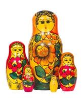 matryoshkas em branco fundo foto