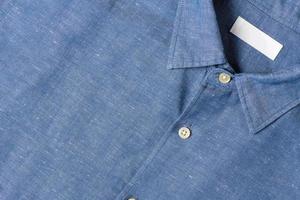 azul algodão linho camisa, têxtil pano foto