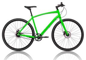 verde bicicleta isolado em uma branco foto