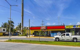 playa del carmen quintana roo México 2021 oxo supermercado fazer compras loja às estrada rua gás estação México. foto