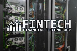 fintech - tecnologia financeira. solução de negócios e desenvolvimento de software. foto