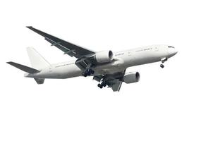 avião isolado em um fundo branco foto