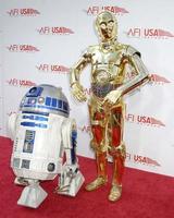 c3po e r2d2afi gala dentro honra do George lucaslos angeles cajuno 9 20052005 foto