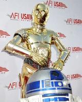 c3po e r2d2afi gala dentro honra do George lucaslos angeles cajuno 9 20052005 foto