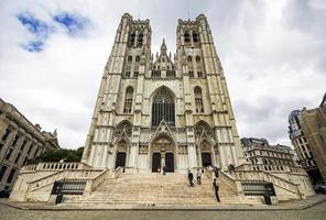 catedral de s. michael e st. gudula em bruxelas, bélgica foto