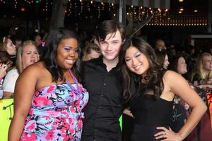 âmbar Riley Chris colfer Jenna ushkowitz A chegar às a Novo lua estréiamanns Westwood Vila teatrowestwood canovembro 16 20092009 foto