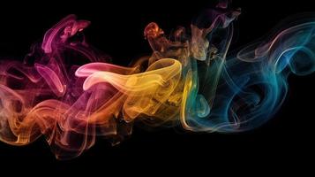 abstrato etéreo fumaça paisagem colorida uma vibrante e artístico fundo foto