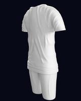 avião branco jérsei masculino pólo camiseta frente costas e lado Visão 3d Renderização moda camiseta modelo para esporte ilustração foto