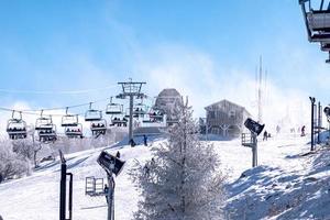 inverno e neve cenário perto faia montanha norte carolina foto