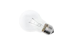 lâmpada luz em branco fundo foto