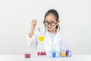 Ciência e crianças conceito menina foto