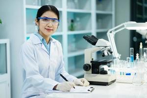 mulheres trabalhando dentro a laboratório foto