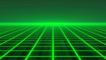 verde pixelizada animação brilhando luminância laser fundo, abstrato tecnologia horizontal linha roxa luz brilho, galáxia geométrico Internet anos 80 estilo poster foto