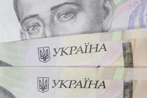 cinco cem ucraniano hrivnya notas foto