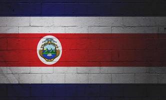 bandeira do costa rica pintado em uma parede foto