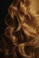 lindo dourado cabelo fundo, criada com generativo ai foto