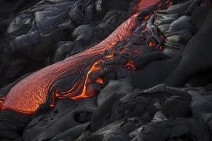 lava a partir de vulcão, criada com generativo ai foto