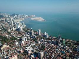 aéreo Visão georgetown. fundo é recuperação terra foto