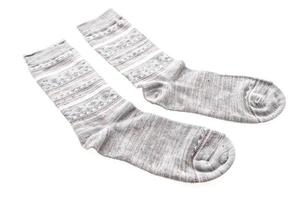 novas meias isoladas em branco foto