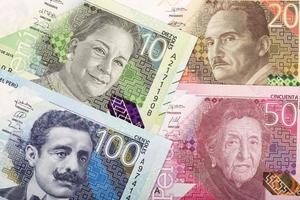 peruano dinheiro uma o negócio fundo a partir de Novo Series do notas foto