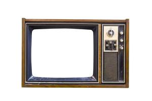retro vintage televisão em branco foto