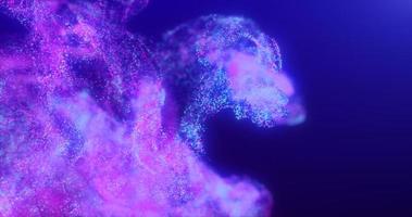 explosão fluida abstrata ondas roxas iridescentes energia mágica brilhante com efeito de desfoque em água líquida. fundo abstrato foto