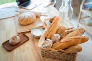 fresco ingredientes para cozimento bolos e pão, ideal para foodies e padeiros foto