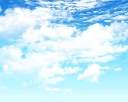 animê estilo Claro céu com lindo nuvens foto