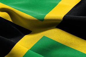 3d ilustração fechar-se bandeira do Jamaica foto